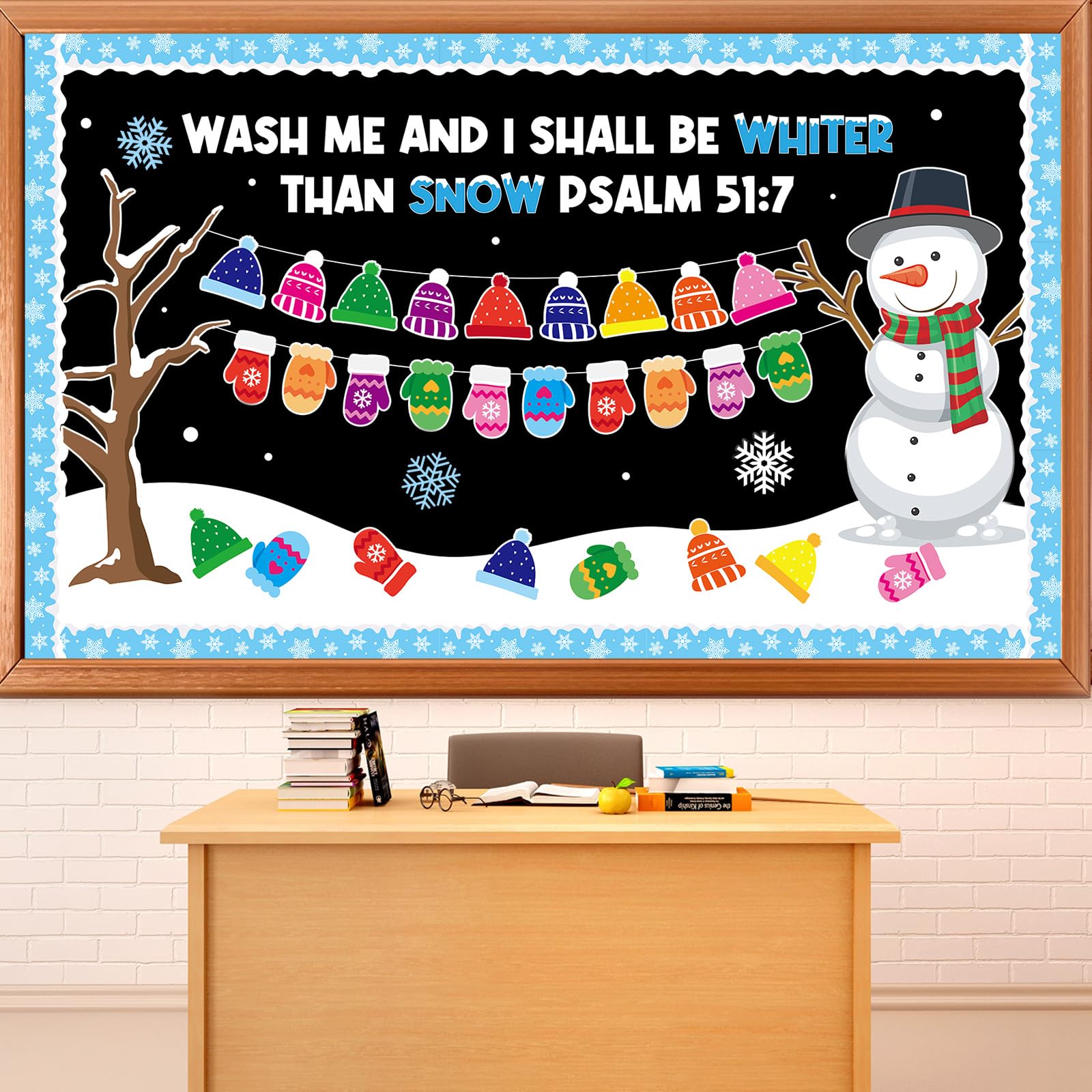 Winter Bulletin Board Decorations Set Christian Bible Verse Classroom ...