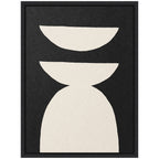 Sylvie White Geometric Abstract Framed Canvas by July Art Prints