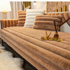 Thicken Faux Fur Plush Sofa Cover Non-slip Sofa Seat Pad European Sofa Towel for Living Room Decor