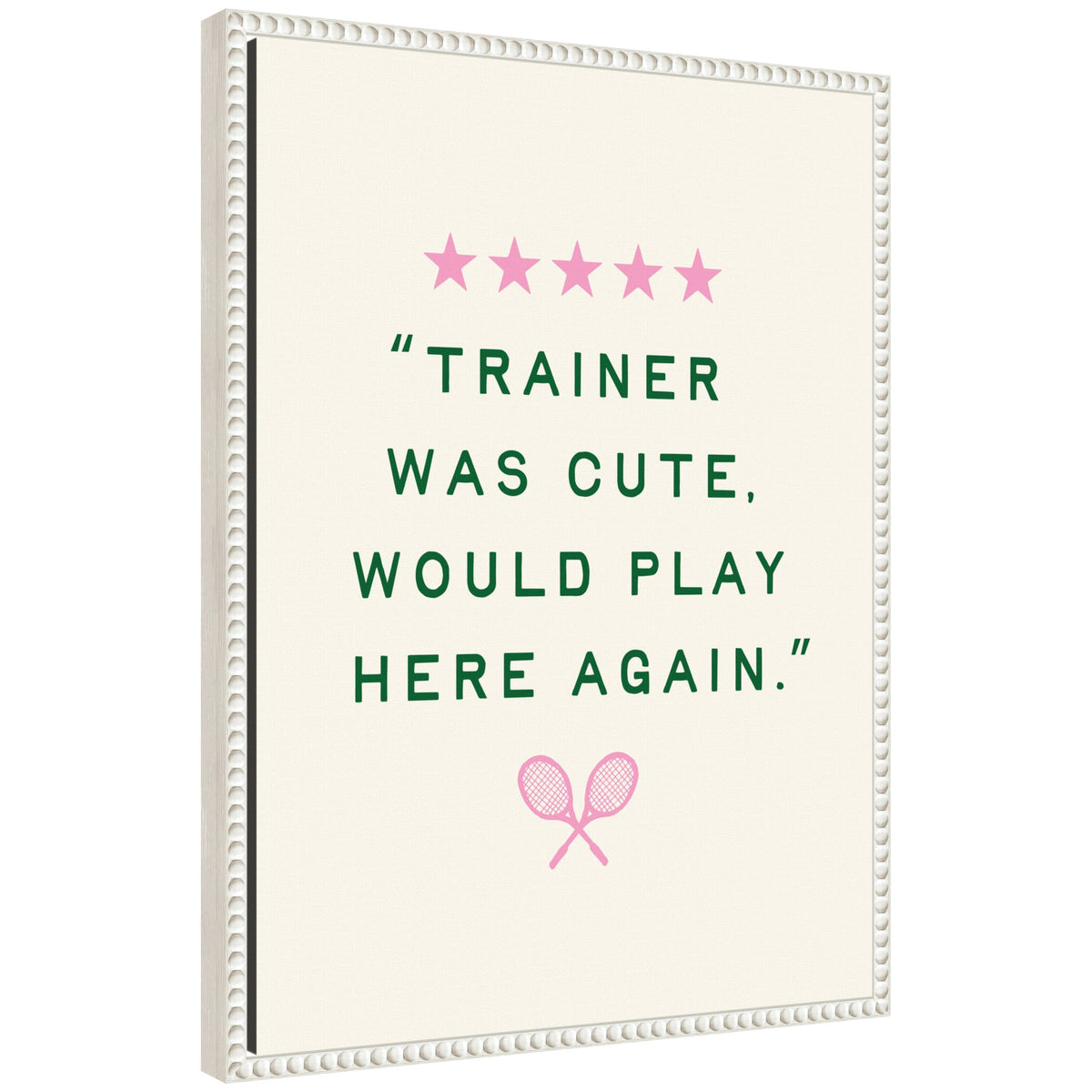 Trainer Was Cute Would Play Here Again, by Lucky Guava Framed Canvas Wall Art Print