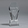 Optic Crystal Fountain Trophy, 7.25 Inch  H