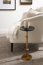 Engles Adjustable Marble Table and Plant Stand