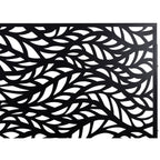 Outdoor & Indoor Privacy Screen Metal Privacy Screen, Freestanding Decorative Privacy Screen For Deck Balcony Patio - Black