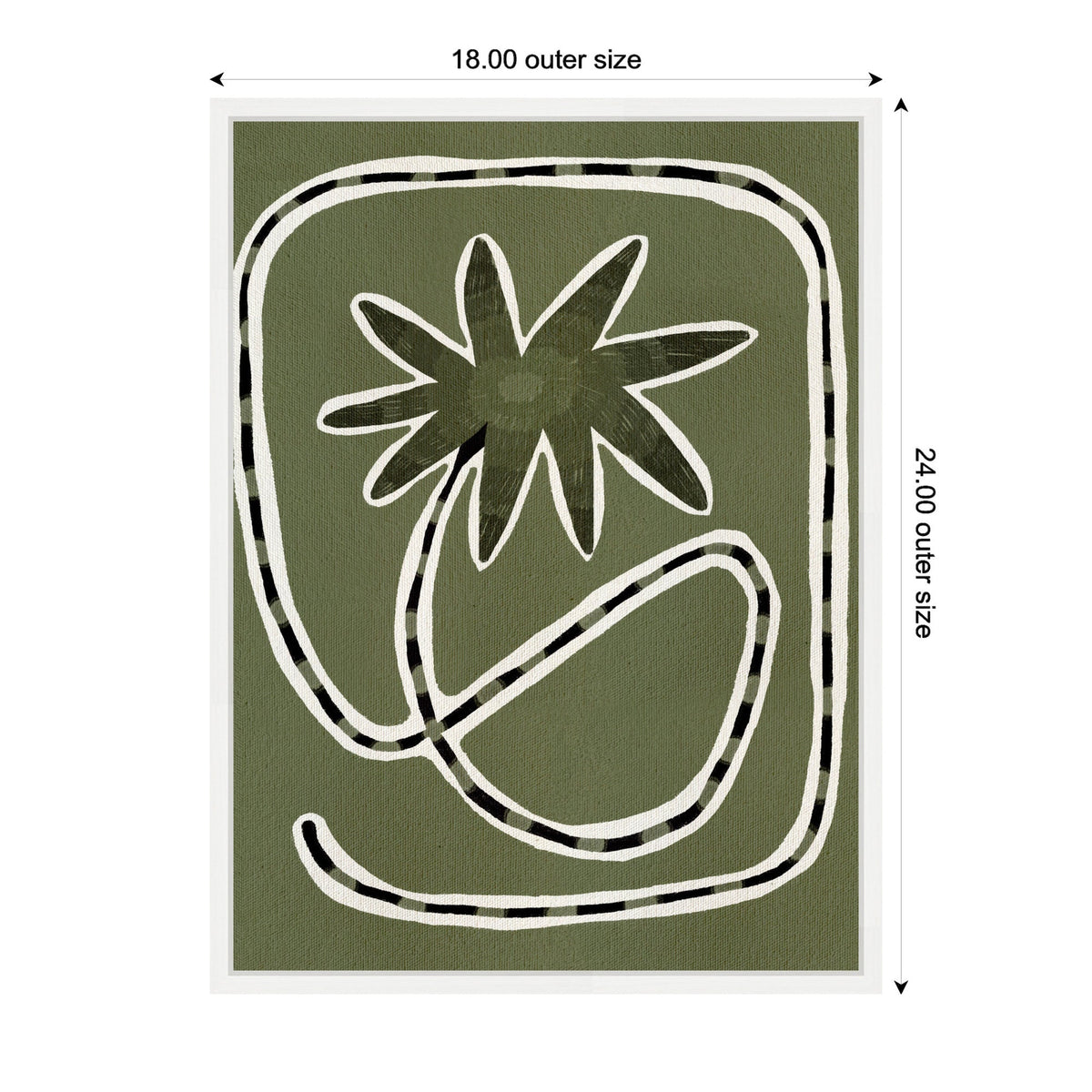 Sylvie Delicate Bloom 18 Framed Canvas by Shatha Al Dafai