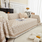 Waffle Lattice Fabric Sofa Cover, Multi-purpose Soft Sofa Throw, Couch Cover Blanket Throws for Couches