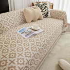 Waffle Lattice Fabric Sofa Cover, Multi-purpose Soft Sofa Throw, Couch Cover Blanket Throws for Couches