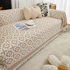Waffle Lattice Fabric Sofa Cover, Multi-purpose Soft Sofa Throw, Couch Cover Blanket Throws for Couches