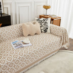 Waffle Lattice Fabric Sofa Cover, Multi-purpose Soft Sofa Throw, Couch Cover Blanket Throws for Couches