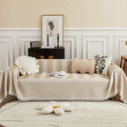 Waffle Lattice Fabric Sofa Cover, Multi-purpose Soft Sofa Throw, Couch Cover Blanket Throws for Couches