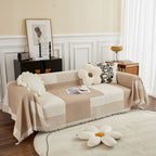 Waffle Lattice Fabric Sofa Cover, Multi-purpose Soft Sofa Throw, Couch Cover Blanket Throws for Couches
