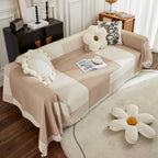 Waffle Lattice Fabric Sofa Cover, Multi-purpose Soft Sofa Throw, Couch Cover Blanket Throws for Couches