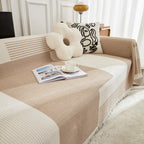 Waffle Lattice Fabric Sofa Cover, Multi-purpose Soft Sofa Throw, Couch Cover Blanket Throws for Couches