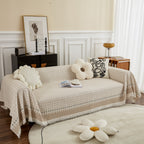 Waffle Lattice Fabric Sofa Cover, Multi-purpose Soft Sofa Throw, Couch Cover Blanket Throws for Couches