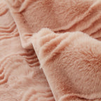 Soft Thick Faux Fur Sofa Cover Stripe Fluffy Fuzzy Non-Slip Washable Couch Covers