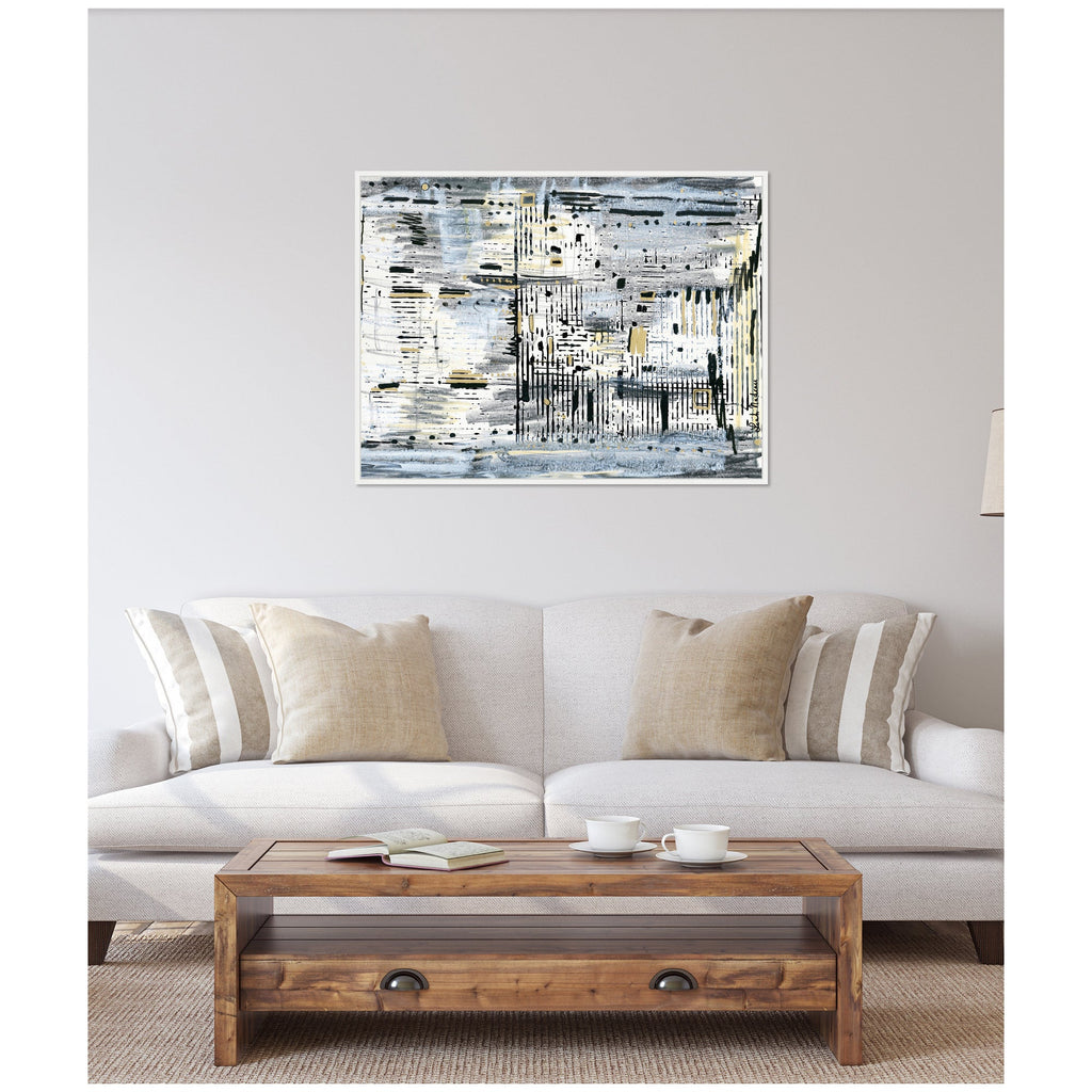 Sylvie Brooklyn Bridge Horizontal Framed Canvas by Leah Nadeau