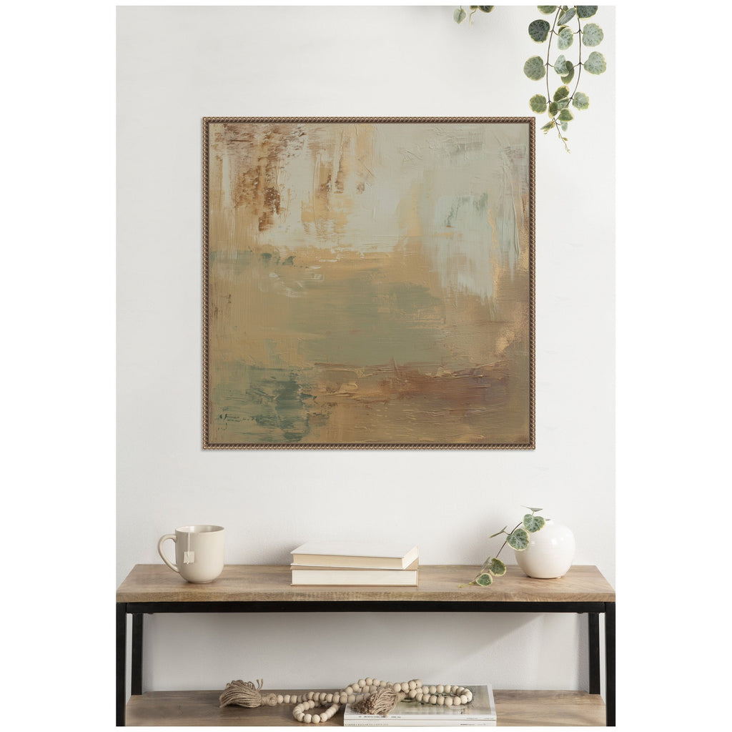 Sage Horizon No. 3 by Amy Lighthall Framed Canvas Wall Art Print