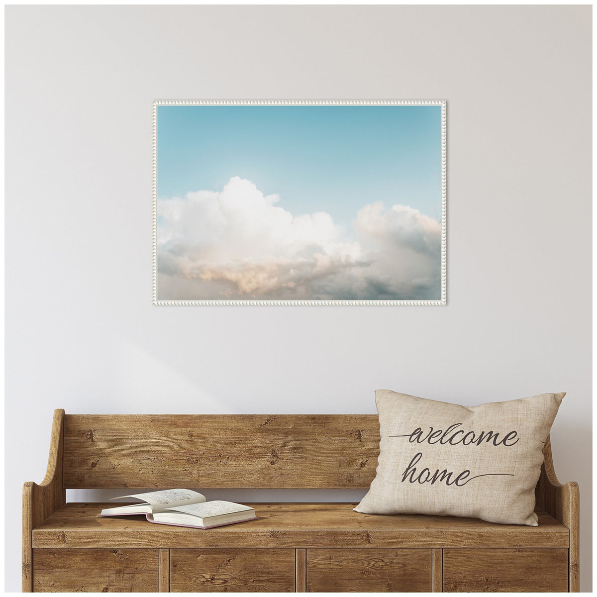 Sylvie Clouds Framed Canvas by Alicia Abla