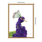 Peacock by Madeline Jeppesen Framed Canvas Wall Art Print