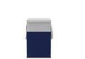 Large Laundry Hamper with Lid, Foldable Clothes Storage Bin, Grey Blue, with Side Handles, Space Saving Basket, Pack of 1