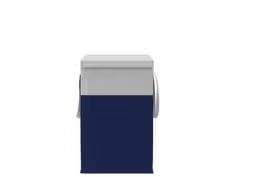 Large Laundry Hamper with Lid, Foldable Clothes Storage Bin, Grey Blue, with Side Handles, Space Saving Basket, Pack of 1