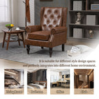 Modern Accent Armchair With Sturdy Wood Legs