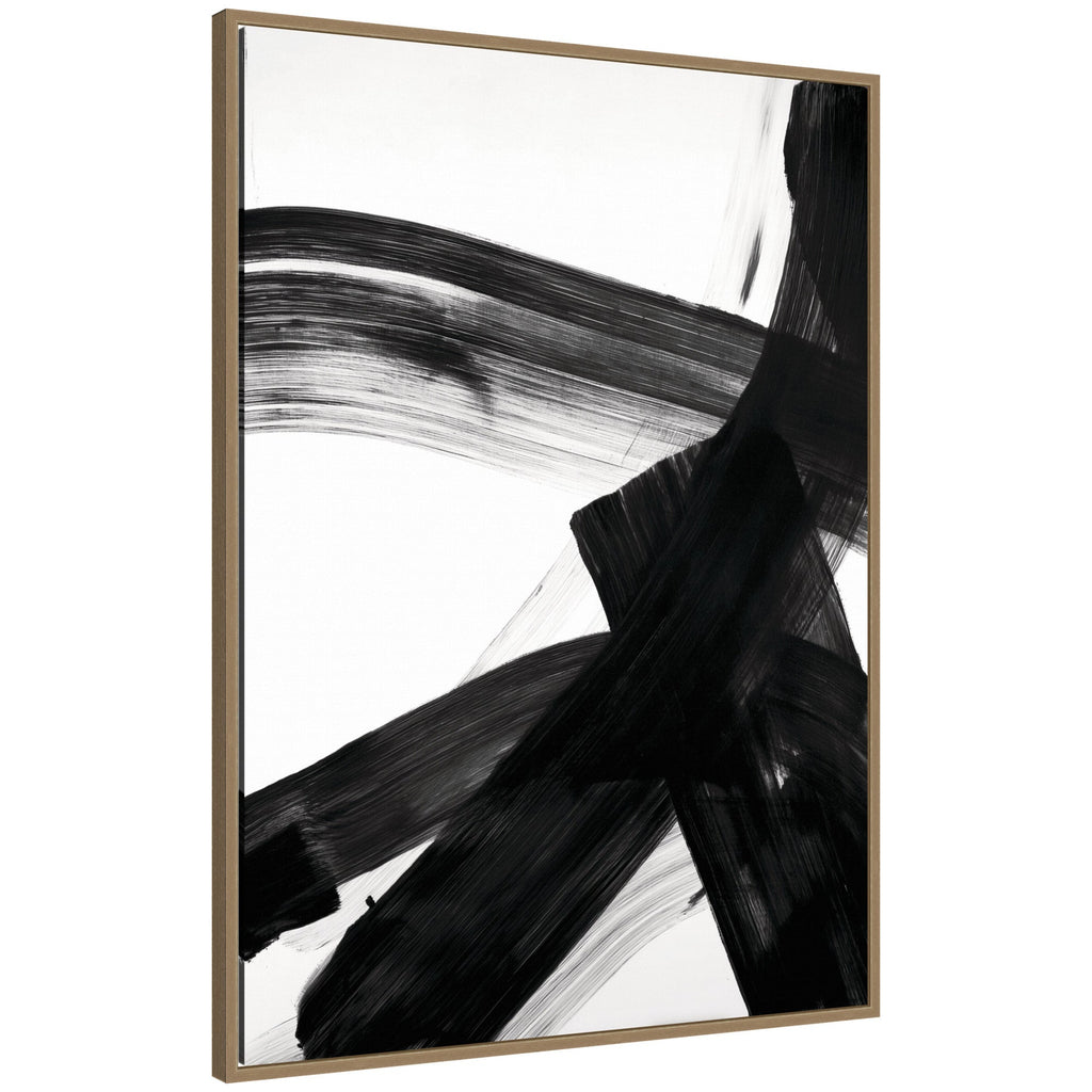 Black Mark No. 2 by Amy Lighthall Framed Canvas Wall Art Print