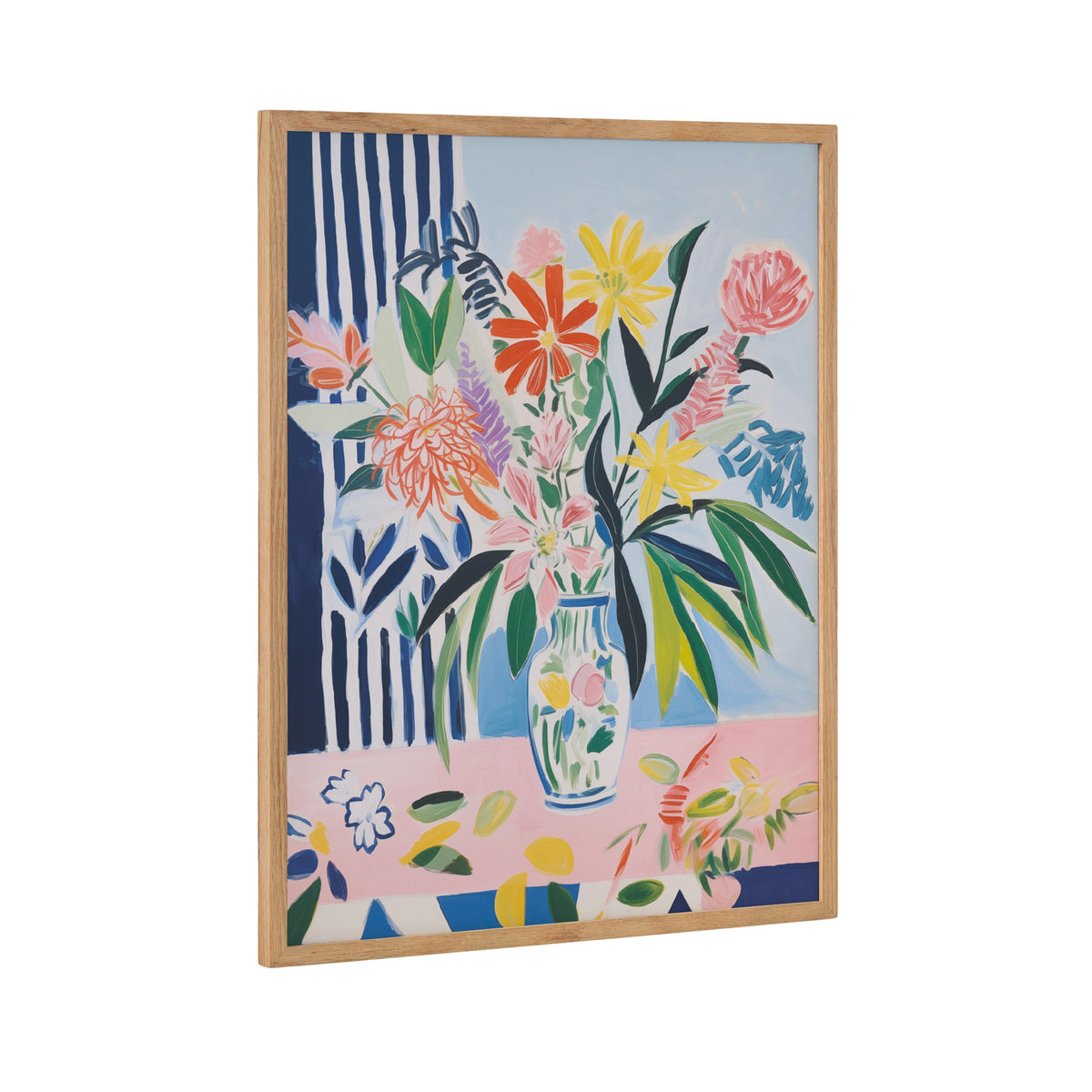 Gallery Cheerful Maximalist Flower Vase Print by The Creative Bunch Studio