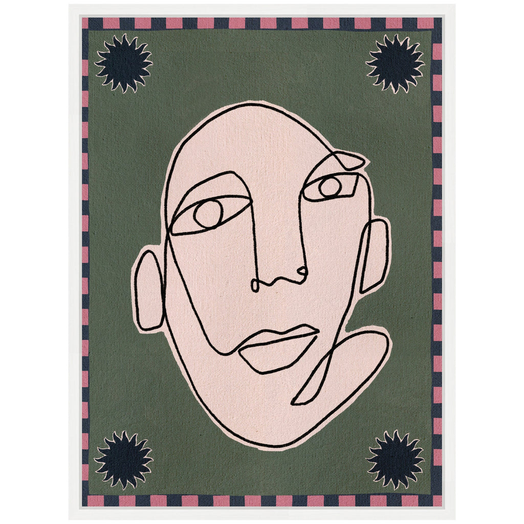 Sylvie Under The Sun 5 Framed Canvas by Shatha Al Dafai