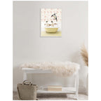 Sylvie Penguins in Vintage Yellow Bath Framed Canvas by Amy Peterson