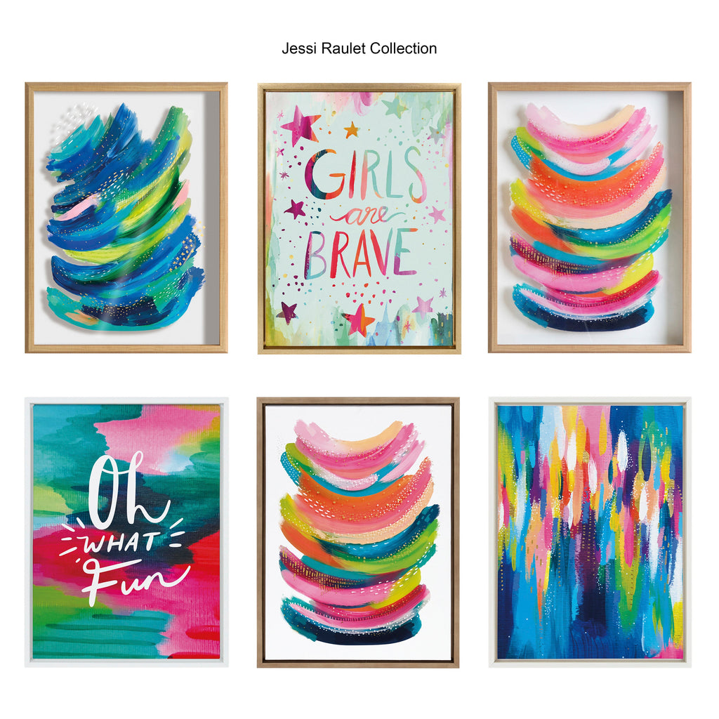 Blake Bright Abstract 2 Framed Printed Glass by Jessi Raulet of Ettavee
