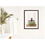 Three Bear Cubs in Transitional Bathtub by Amy Peterson Framed Wall Art Print