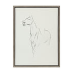 Sylvie Edgar Degas Horse Turned Three Quarters 1880 BW Framed Canvas by The Art Institute of Chicago