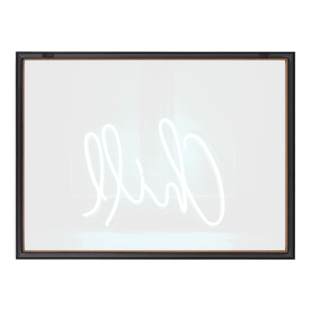 Blake Chill Neon Sign Framed Printed Glass by The Creative Bunch Studio