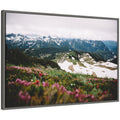 Sylvie Snow Covered Mountain Landscape Framed Canvas by Patricia Hasz