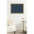 Framed Fabric Pinboard Navy Blue Plaid Wall Organization