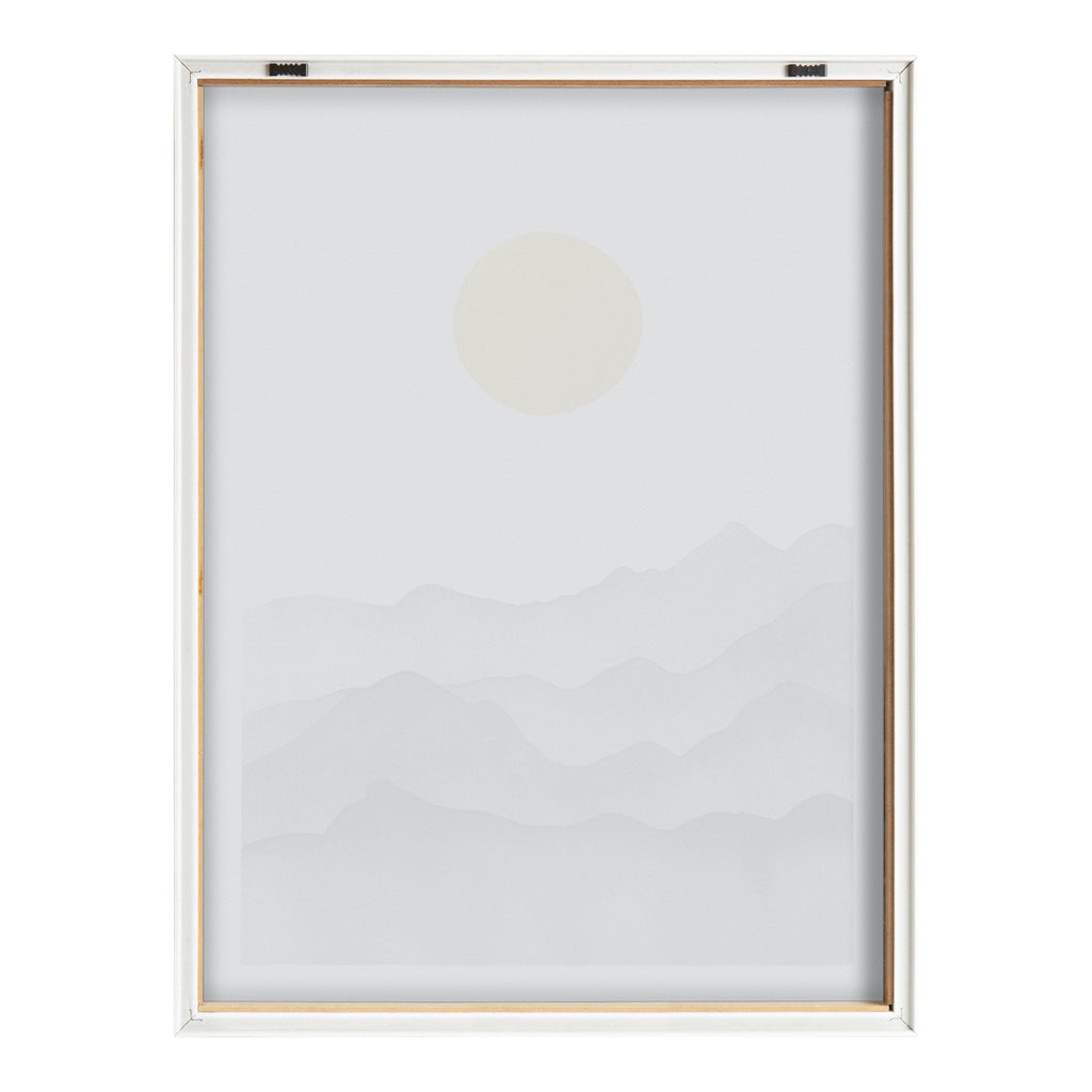 Blake Black Yellow Mountain Range Silhouette Framed Printed Glass by Cat Coquillette