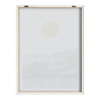 Blake Black Yellow Mountain Range Silhouette Framed Printed Glass by Cat Coquillette