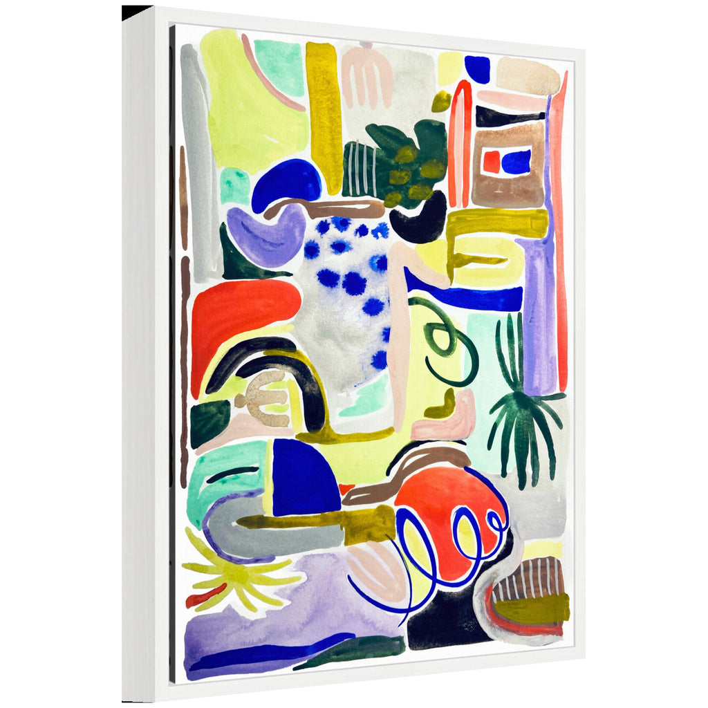 Sylvie Abstract 07 Framed Canvas by Emma Daisy