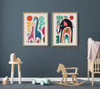 Sylvie Giraffe Love Framed Canvas by Rachel Lee of My Dream Wall