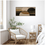Neutral Rich Tonal Abstact II by The Creative Bunch Studio Framed Canvas Wall Art Print