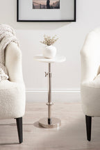 Engles Adjustable Marble Table and Plant Stand