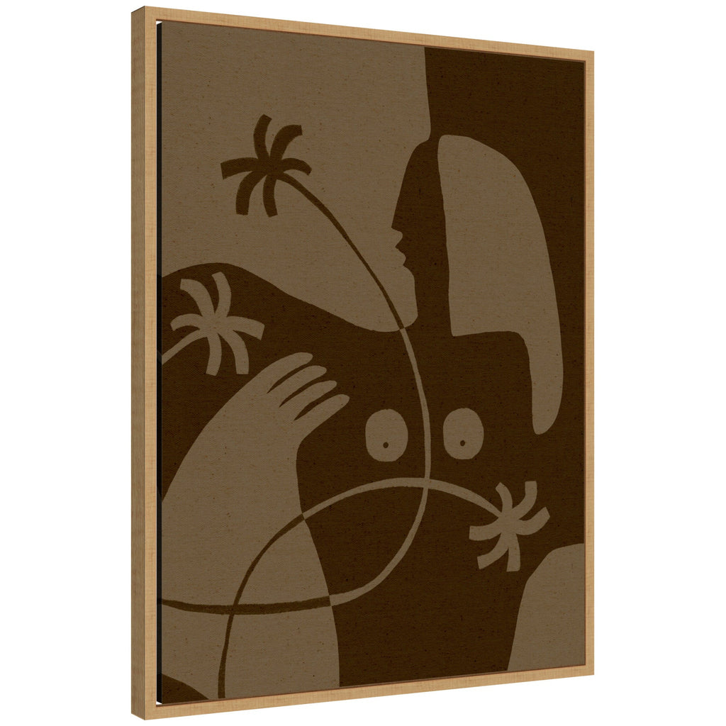 Sylvie The Land Story 6 Framed Canvas by Shatha Al Dafai