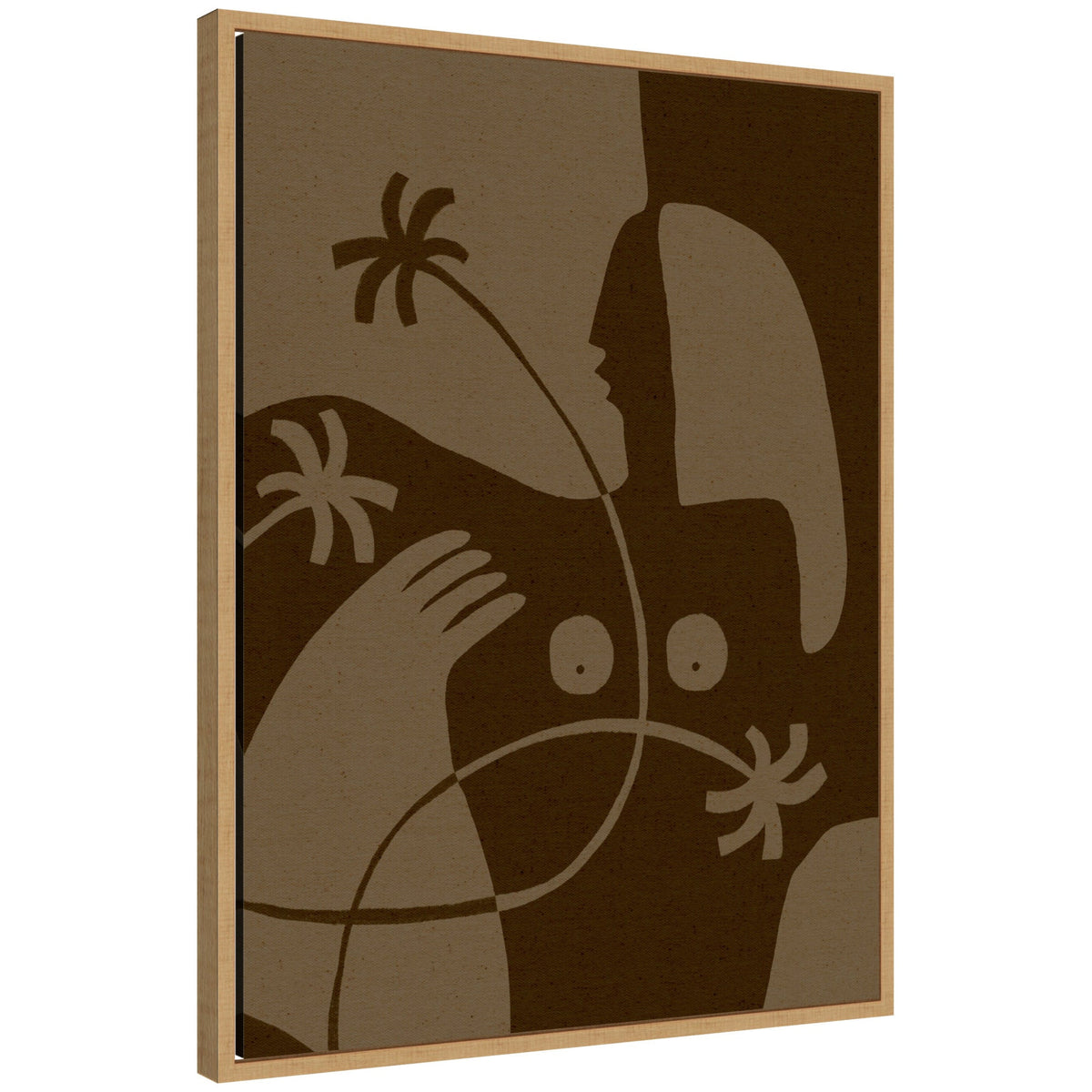 Sylvie The Land Story 6 Framed Canvas by Shatha Al Dafai
