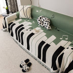 Cozy Chenille Dynamic Notes Sectional Couch Cover Blanket, Perfect Couch Throw Covers for Pets
