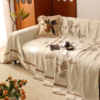 Butterfly Jacquard Soft Couch Blankets Cover for Couch Reversible Modern Sofa Slipcover Throw Covers