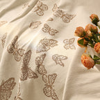 Butterfly Jacquard Soft Couch Blankets Cover for Couch Reversible Modern Sofa Slipcover Throw Covers