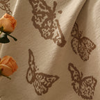 Butterfly Jacquard Soft Couch Blankets Cover for Couch Reversible Modern Sofa Slipcover Throw Covers