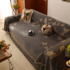 Butterfly Jacquard Soft Couch Blankets Cover for Couch Reversible Modern Sofa Slipcover Throw Covers