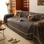 Butterfly Jacquard Soft Couch Blankets Cover for Couch Reversible Modern Sofa Slipcover Throw Covers