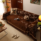 Butterfly Jacquard Soft Couch Blankets Cover for Couch Reversible Modern Sofa Slipcover Throw Covers